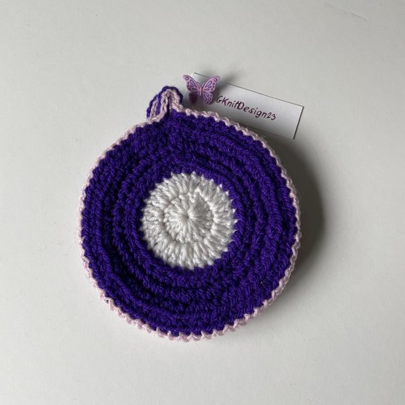 Handmade crochet gift pot holders bundle of 5 - Picture 5 of 12